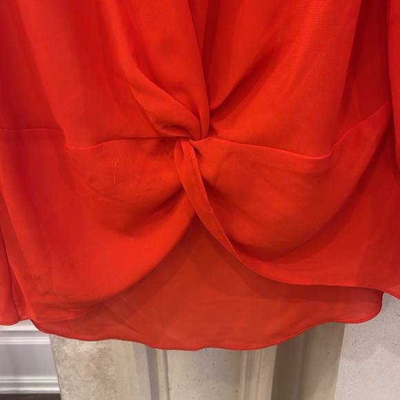 Red high low blouse. Worn once. Size medium - Picture 2 of 7